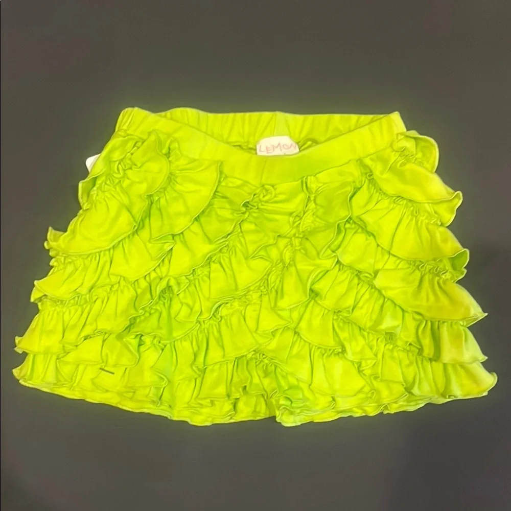 Lemon Lime Ruffled Skort - Picture 1 of 3